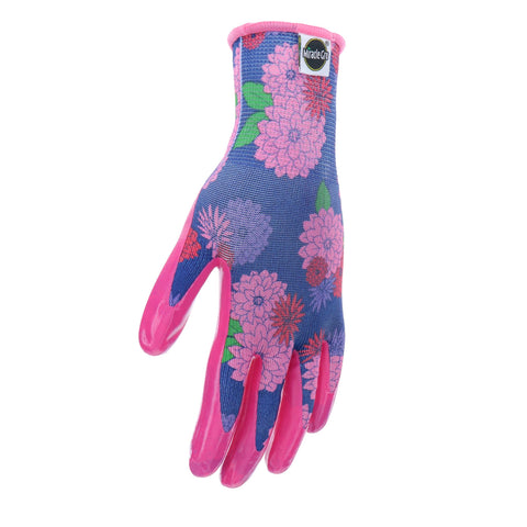 Miracle-Gro stretch-back glove image shows dexterity for small tools