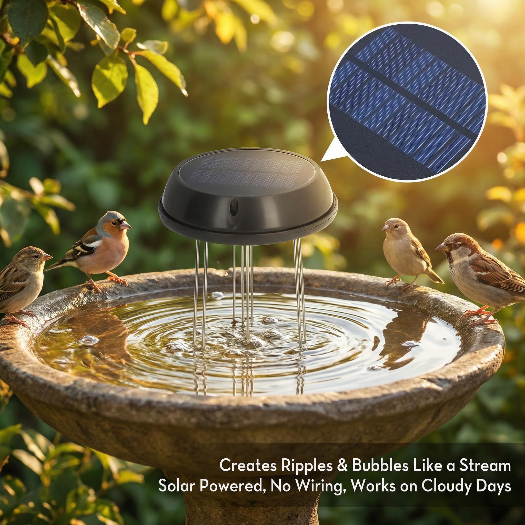 Miriam Song stainless steel body closeup highlights rust-proof durability in sun and rain.