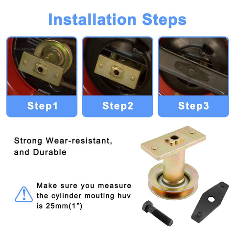 Misakomo kit includes bolts and washers for ready installation on mower drive.