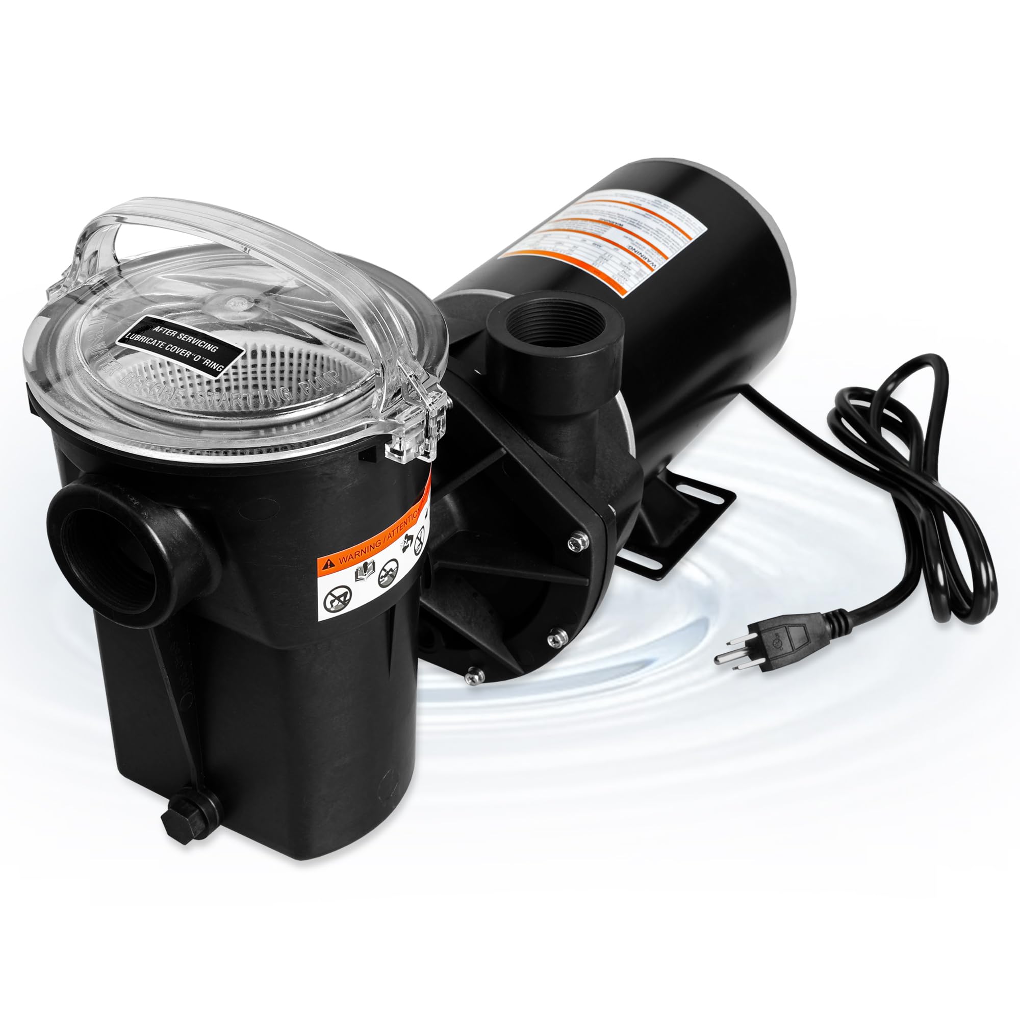 Misakomo pool pump replacement for Hayward W3SP1580X15 with a large debris basket for easy maintenance.