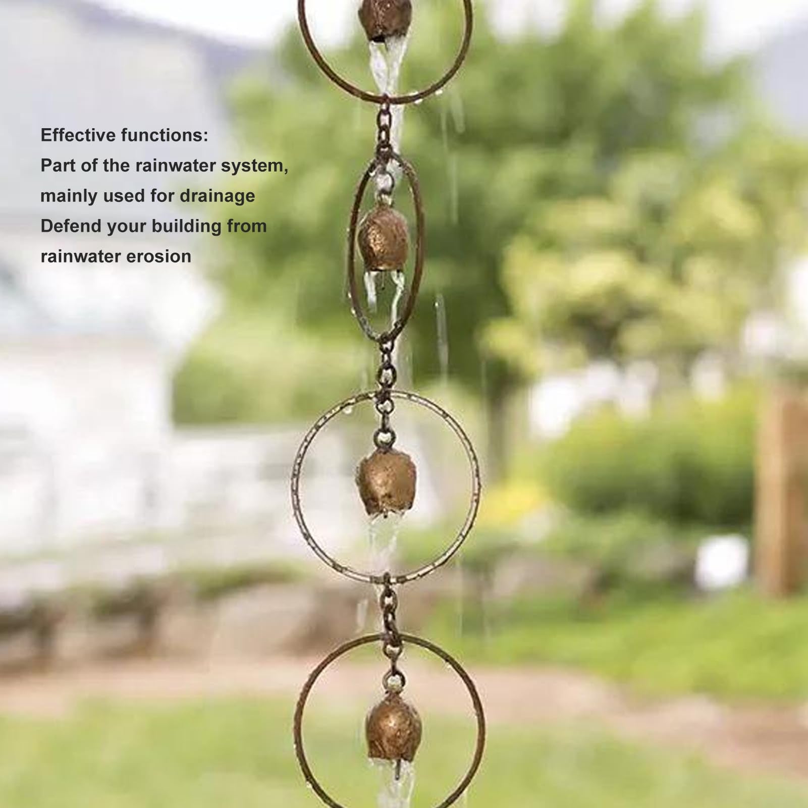 Miskall decorative rain chain enhances balconies and courtyards.