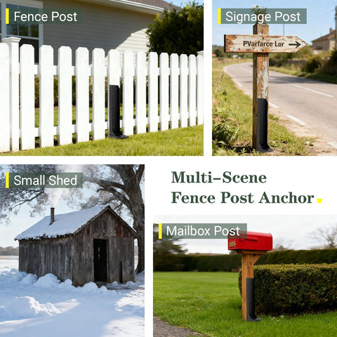 Misoull multi-scene fence post anchor suits garden mailbox posts and deck supports.