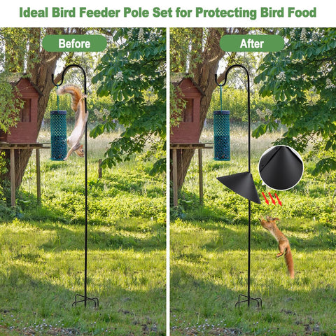 MISPACIO removable squirrel baffle attachment for deterred feeding