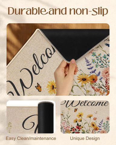Miss Adola washable door mat simplifies cleaning, ideal for quick maintenance in busy homes.
