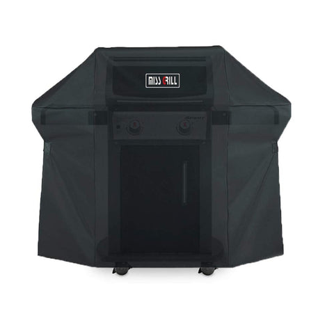MissGrill weather resistant breathable cover protects against sun and moisture.