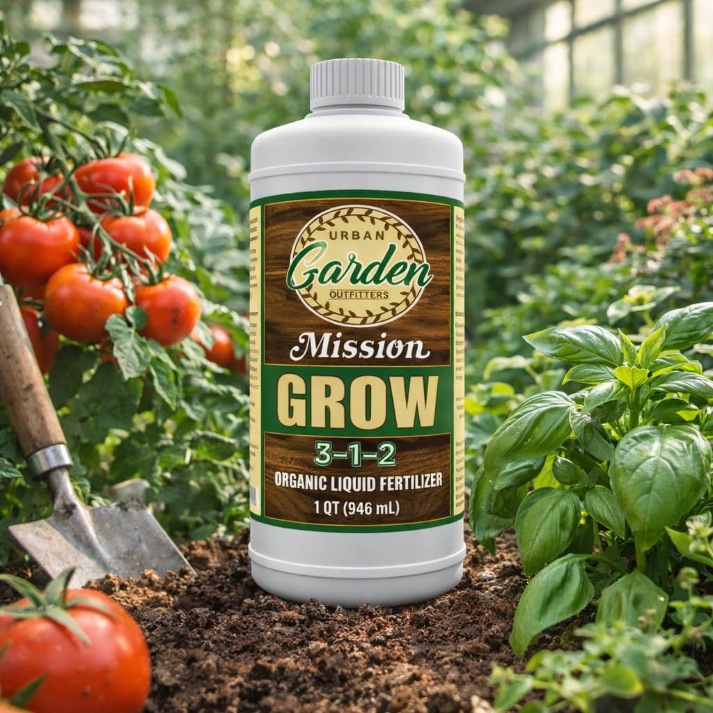 Indoor plants receiving feed with Mission Fertilizer Grow 3-1-2.