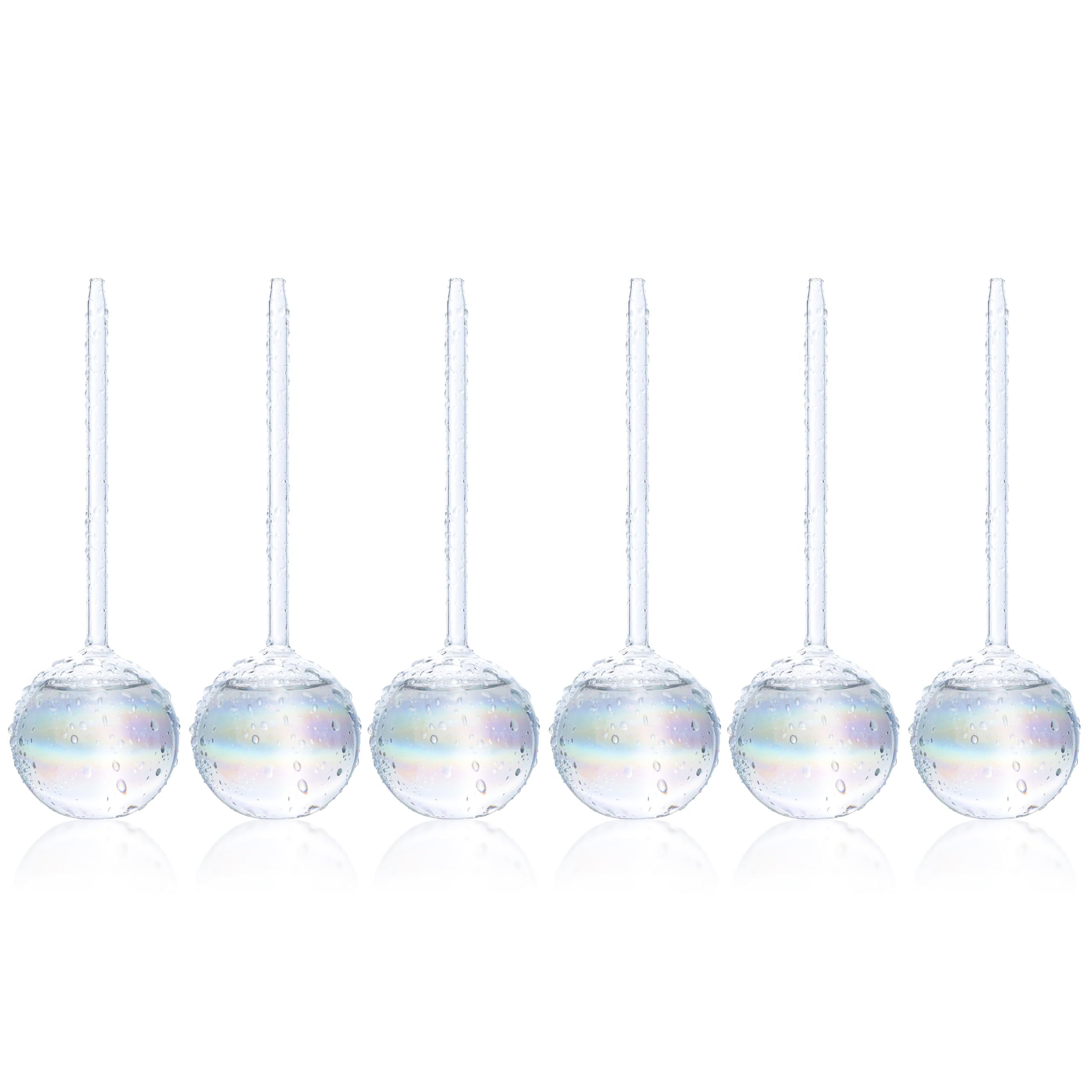 Mission Gallery clear plant watering globes front view for easy indoor plant care