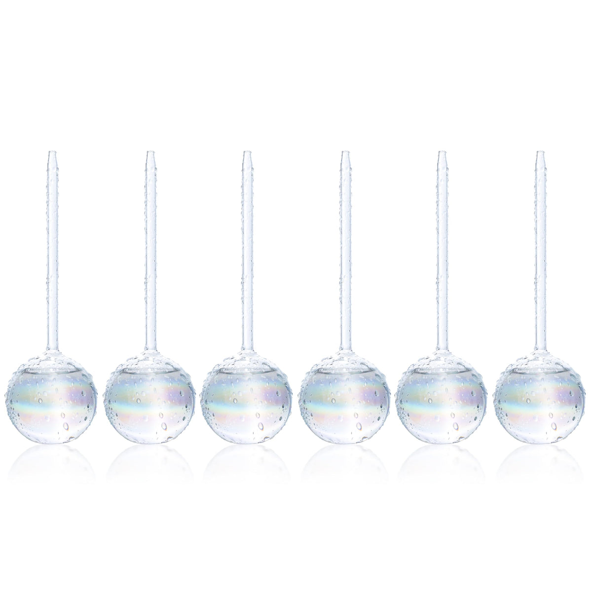 Mission Gallery clear plant watering globes front view for easy indoor plant care
