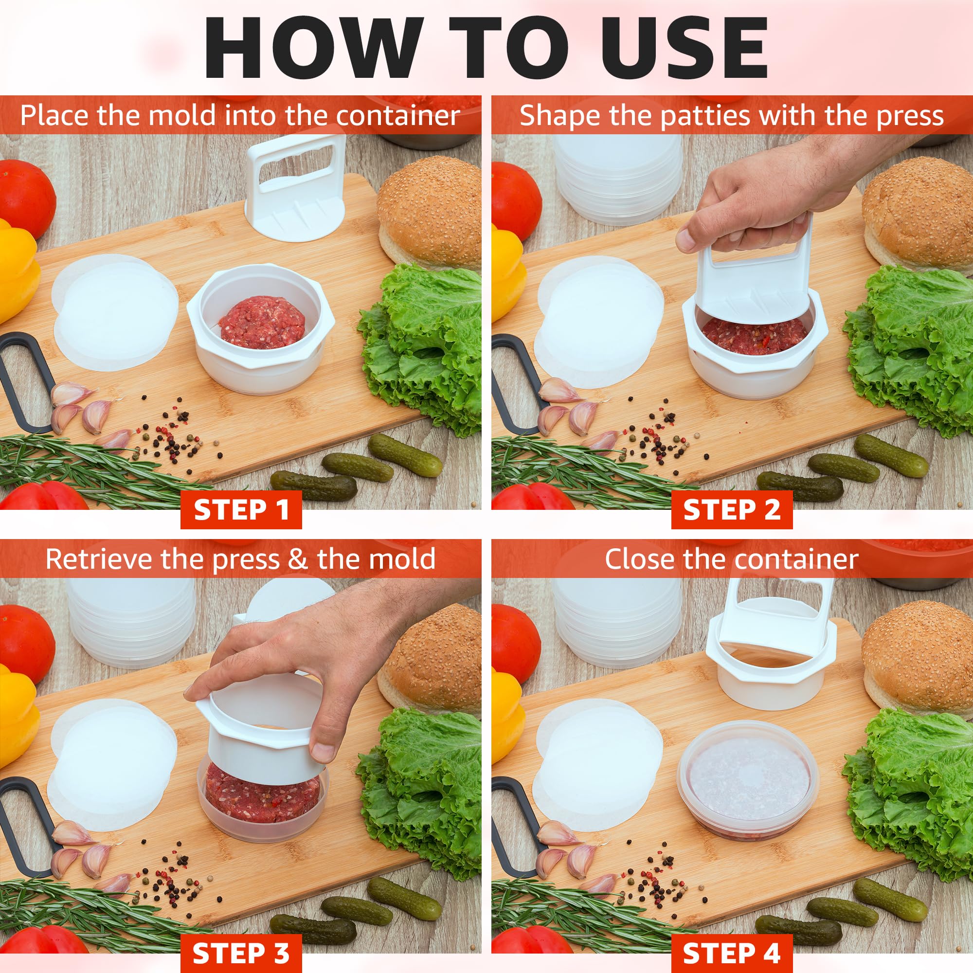 Mission Gallery dishwasher-safe patty maker simplifies post-cook cleanup