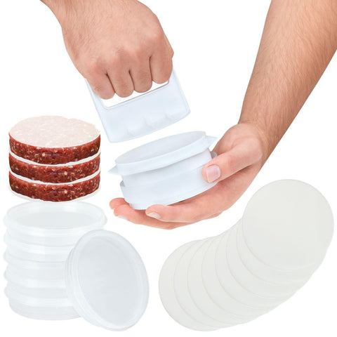 Mission Gallery hamburger press top view forming uniform patties for even cooking