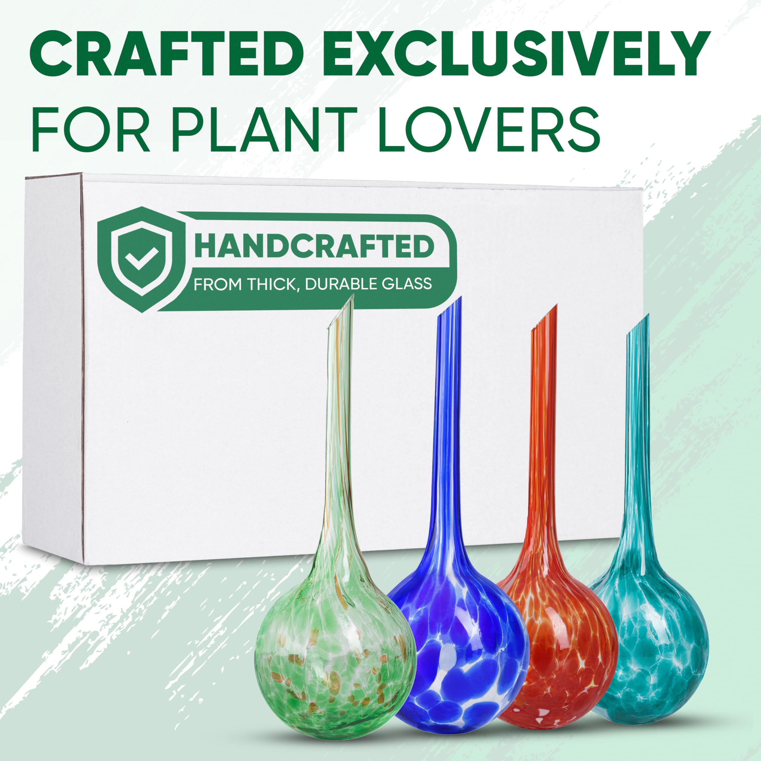 Mission Gallery watering globes offer vacation friendly plant care options.