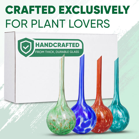 Mission Gallery watering globes offer vacation friendly plant care options.
