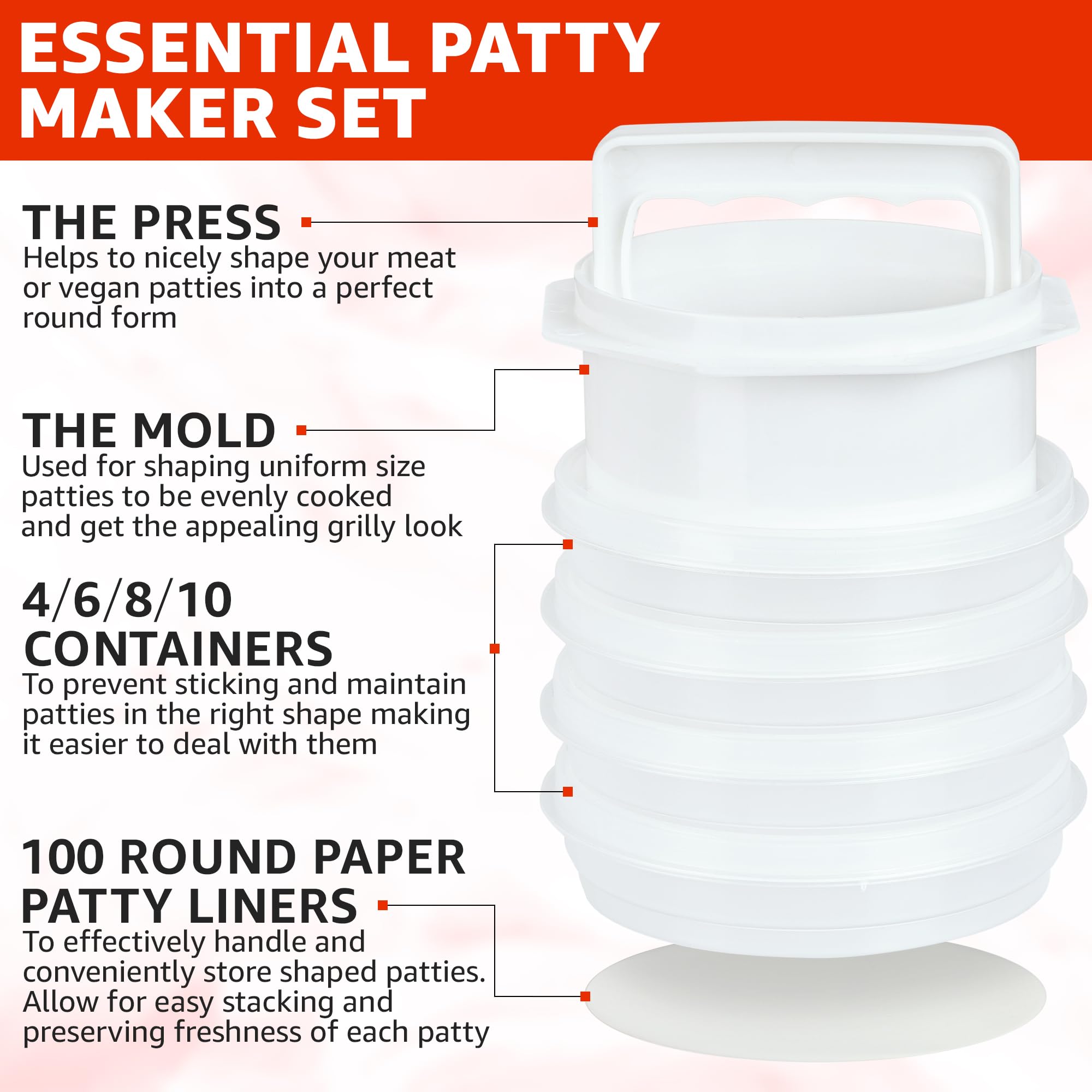 Mission Gallery patty press 4-in-1 speeds burger prep for gatherings
