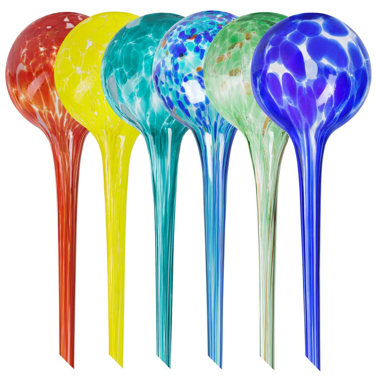 Mission Gallery plant watering globes set in a six-pack provides steady indoor moisture.