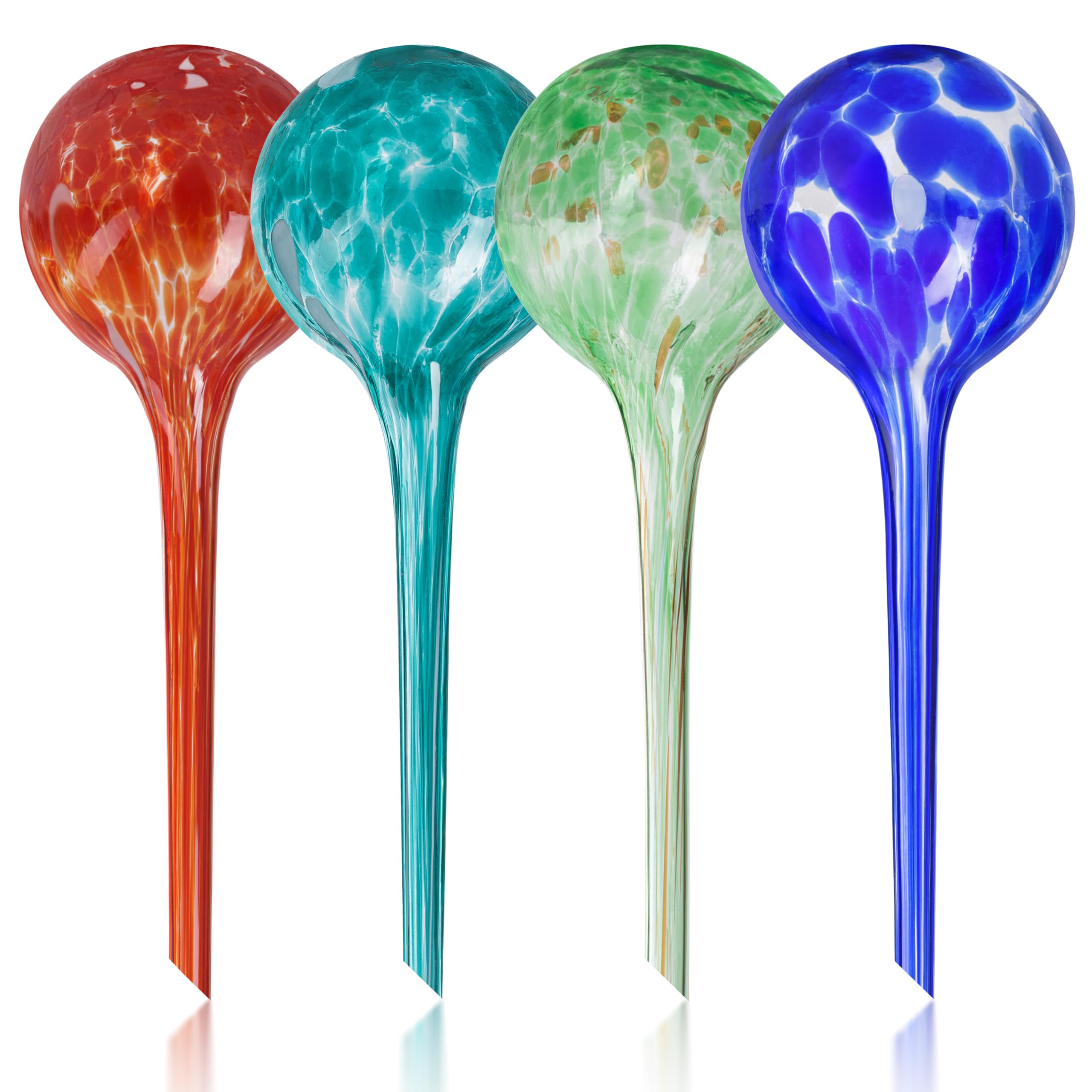 Mission Gallery glass watering globe for indoor and outdoor plants maintains steady moisture.