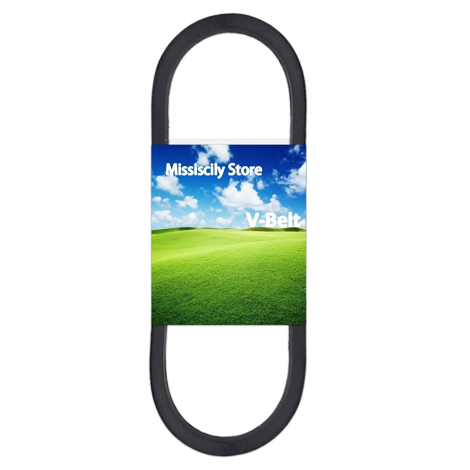 Missiscily 22431-VL0-P01 drive belt front view, reliable mower power transfer.