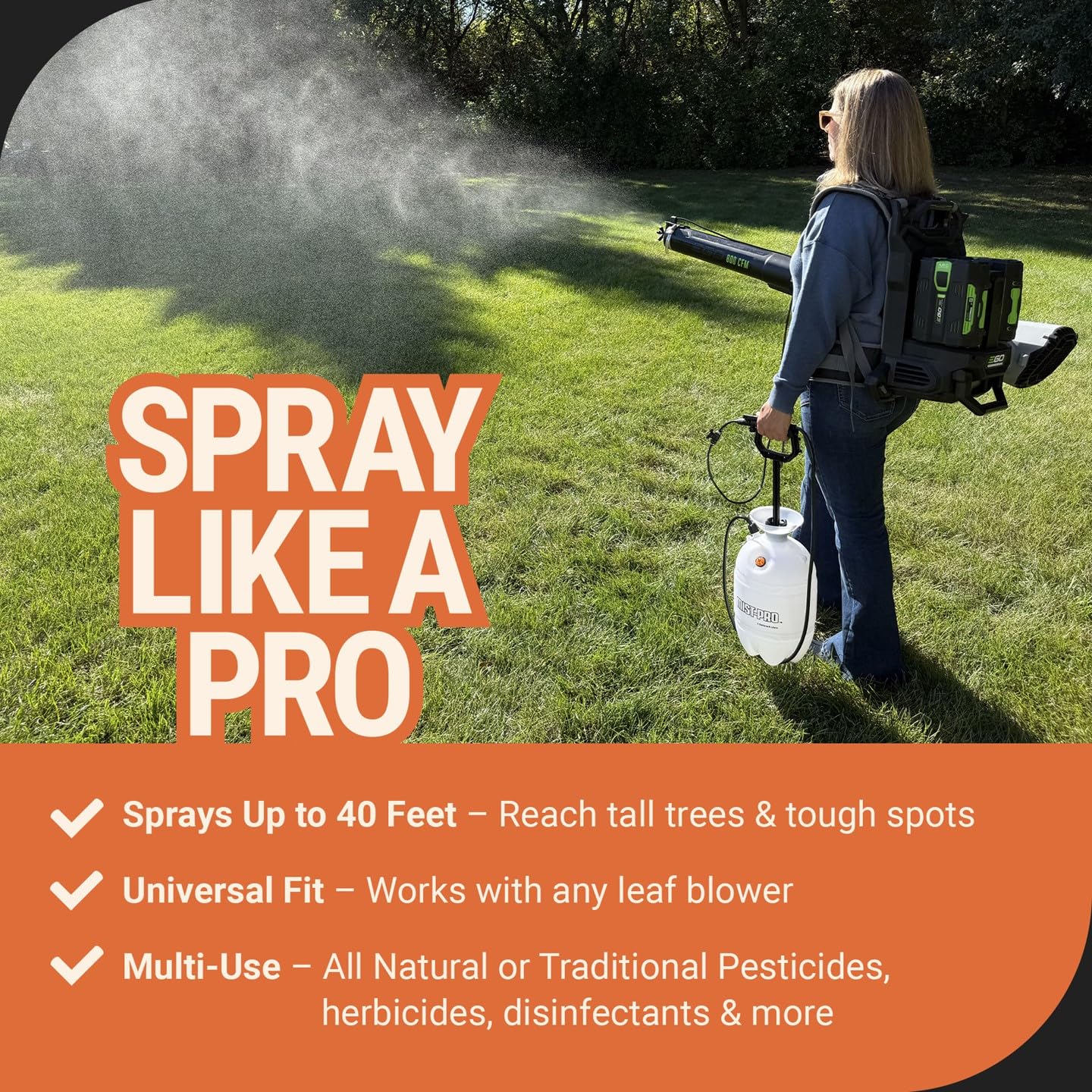 Mosquito Sniper System offers adjustable mist patterns for tailored coverage.