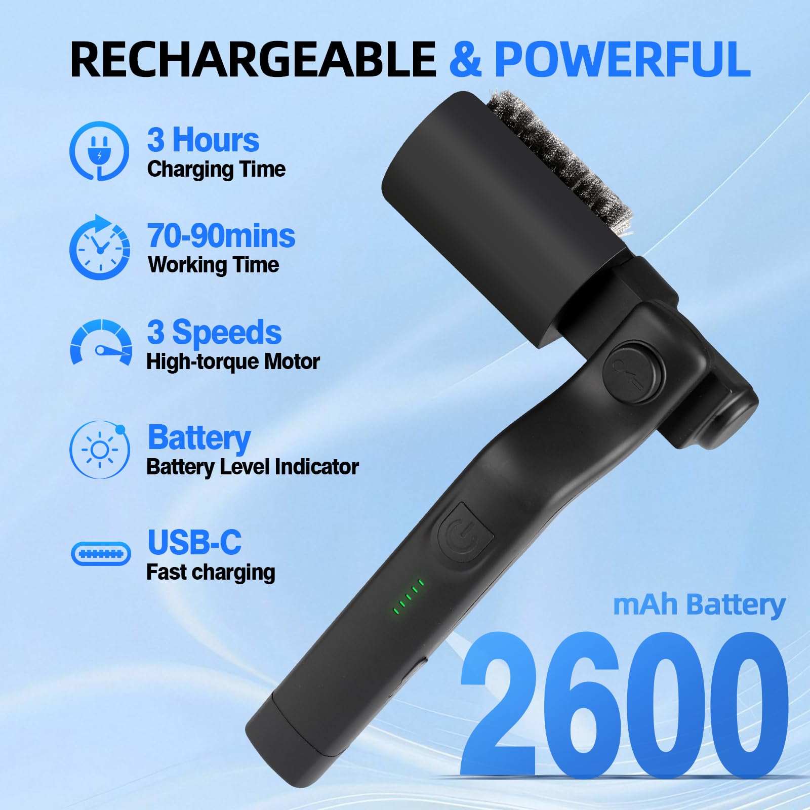Mistcado ergonomic handle provides comfortable grip during longer cleaning sessions.