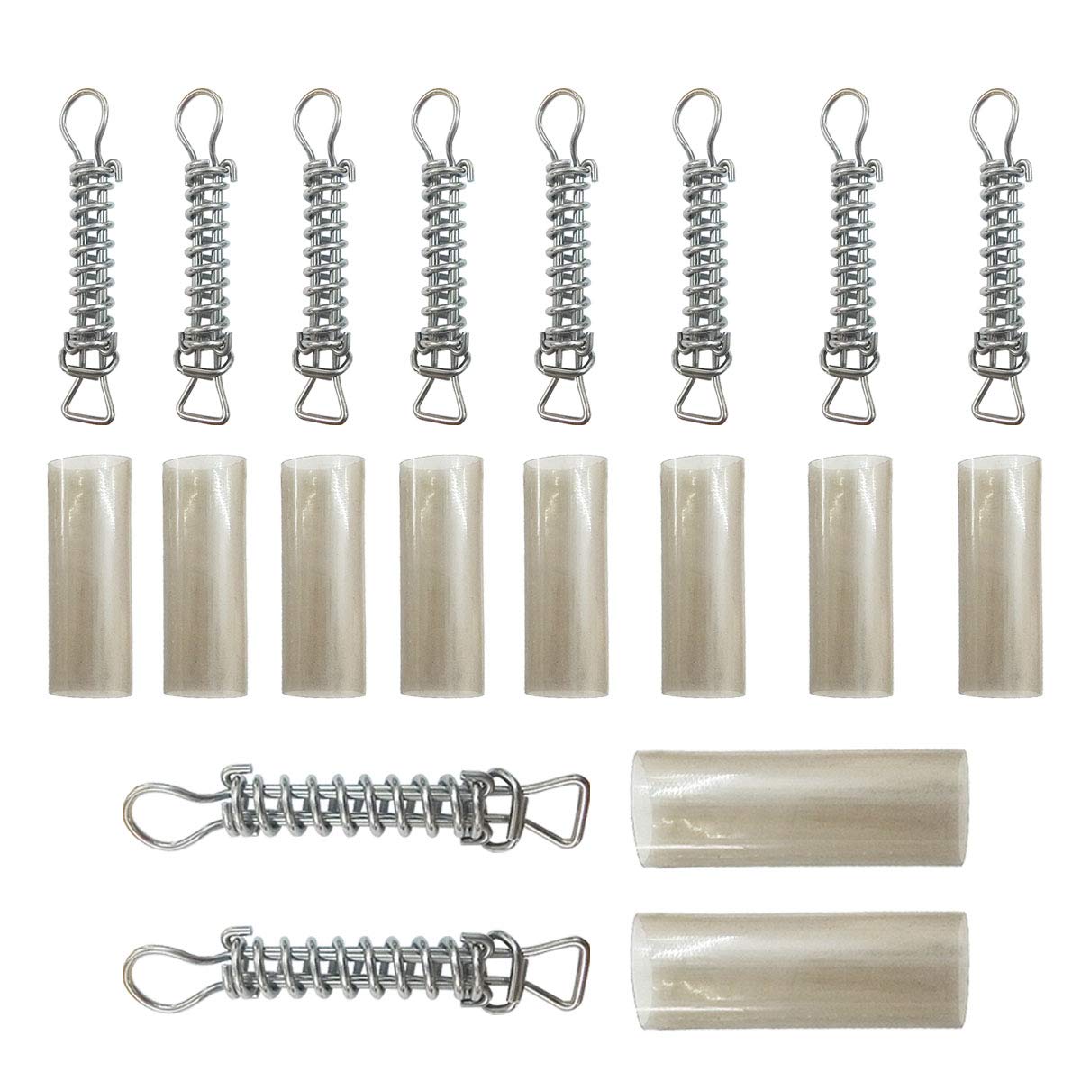 Mistcooling 8-inch stainless steel pool spring secures winter covers securely.