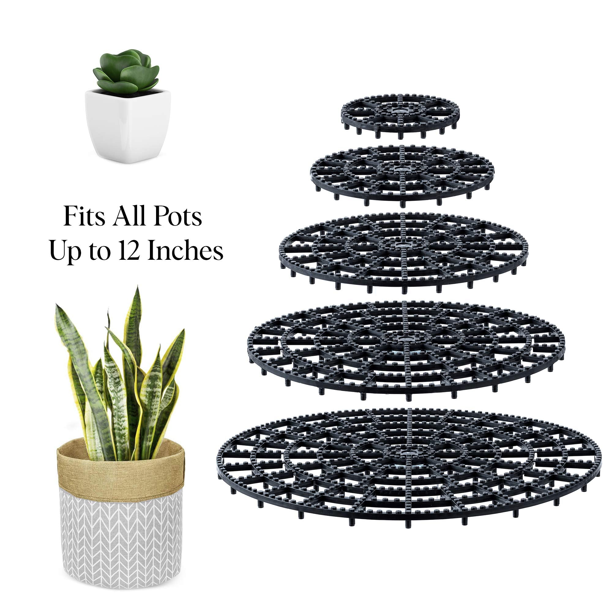 MISTIC COOL black deck trivet enhances outdoor spaces while improving drainage.