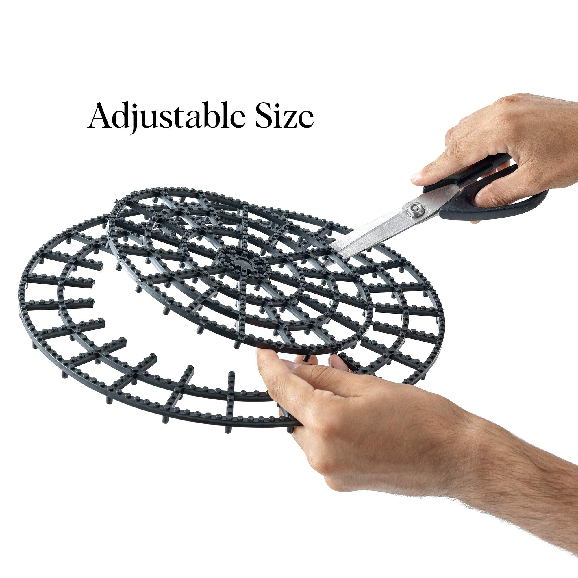 MISTIC COOL round plant riser prevents scratches on patios and decks.