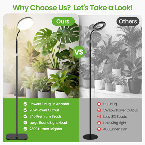 MistyJungle grow light head, provides even coverage for lush indoor greens.