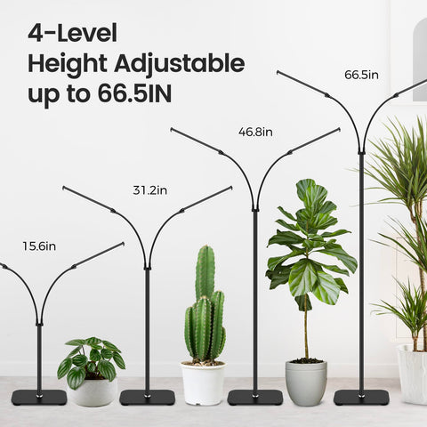 MistyJungle gooseneck tilts to cover wide plant areas evenly.