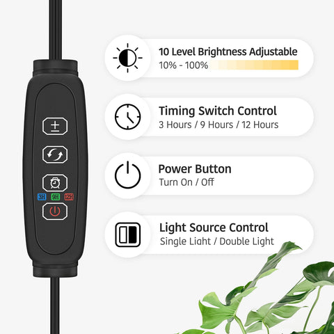 MistyJungle height-adjustable rods and gooseneck allow precise light placement.