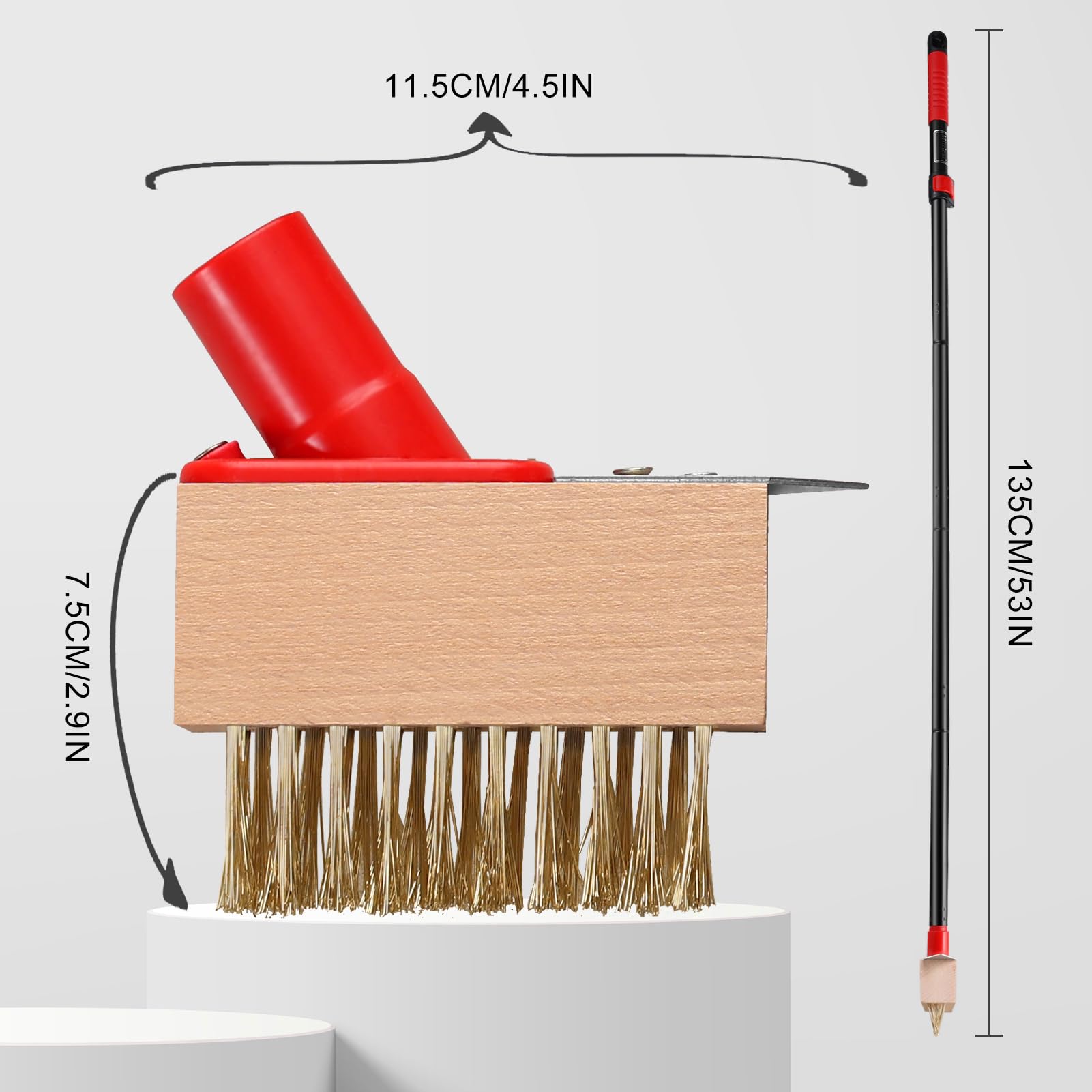 Mitclear triangular metal scraper loosens stubborn roots before brushing