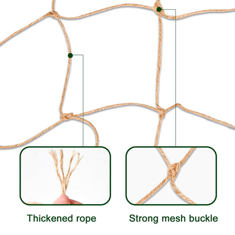 Miuezuth Jute Netting features big 5.9-inch squares for wide growth.