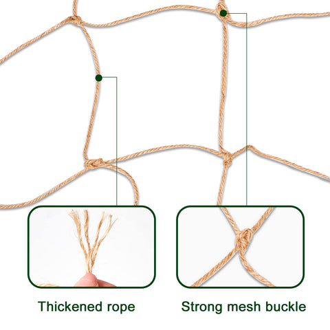 Miuezuth jute netting big squares 59-inch mesh enables natural growth
