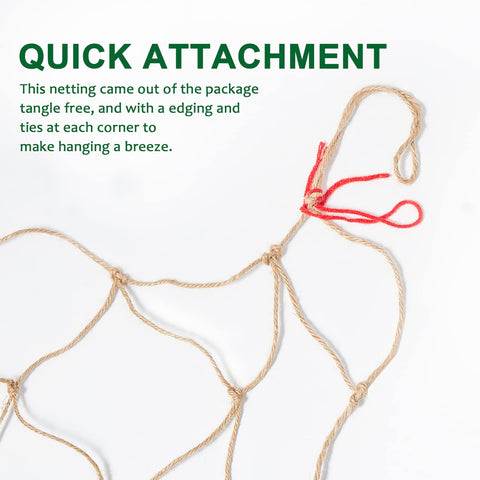 Miuezuth jute trellis netting made from natural ephedra material for garden use.