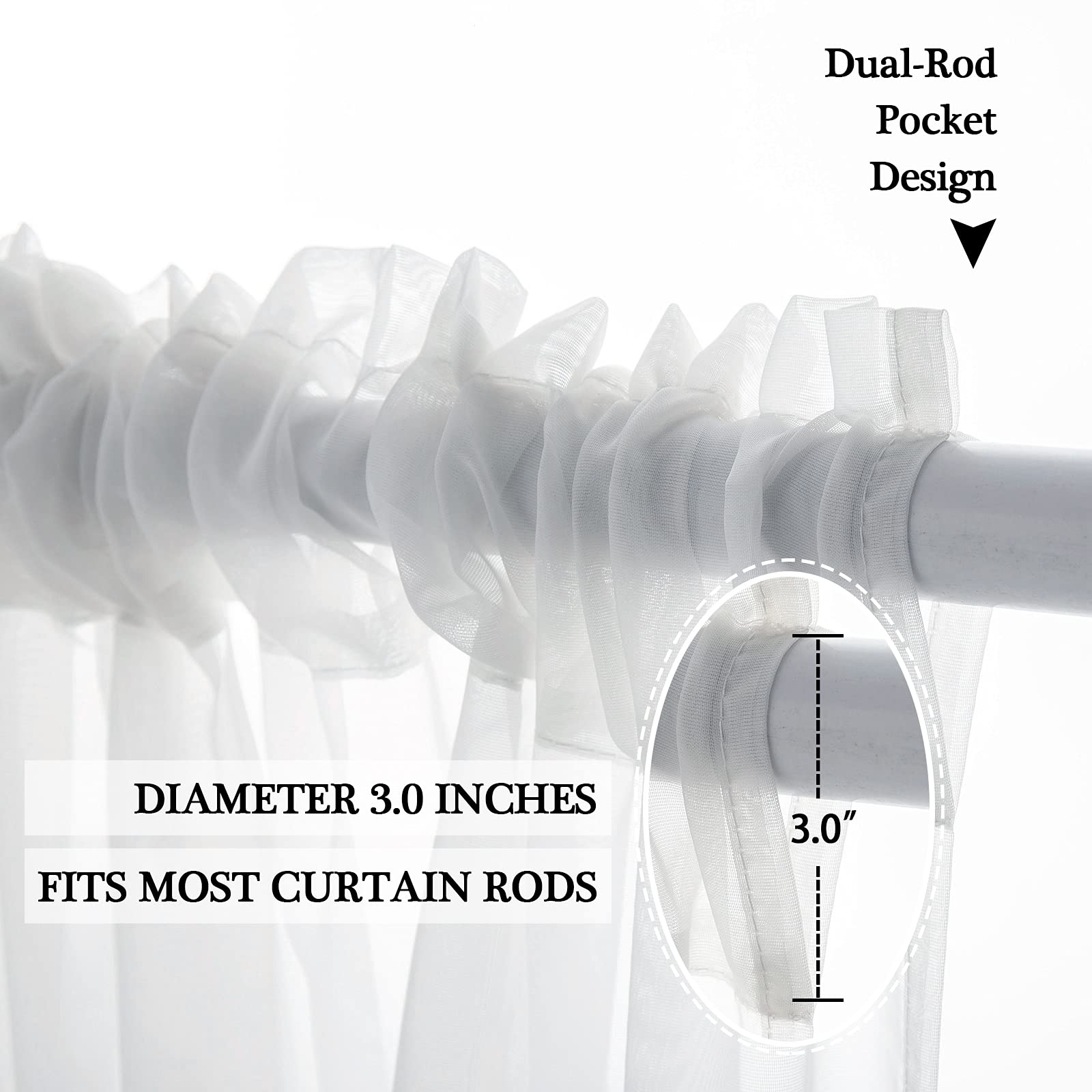 MIULEE 54x84 curtain blocks distant views while keeping air flow for comfort.