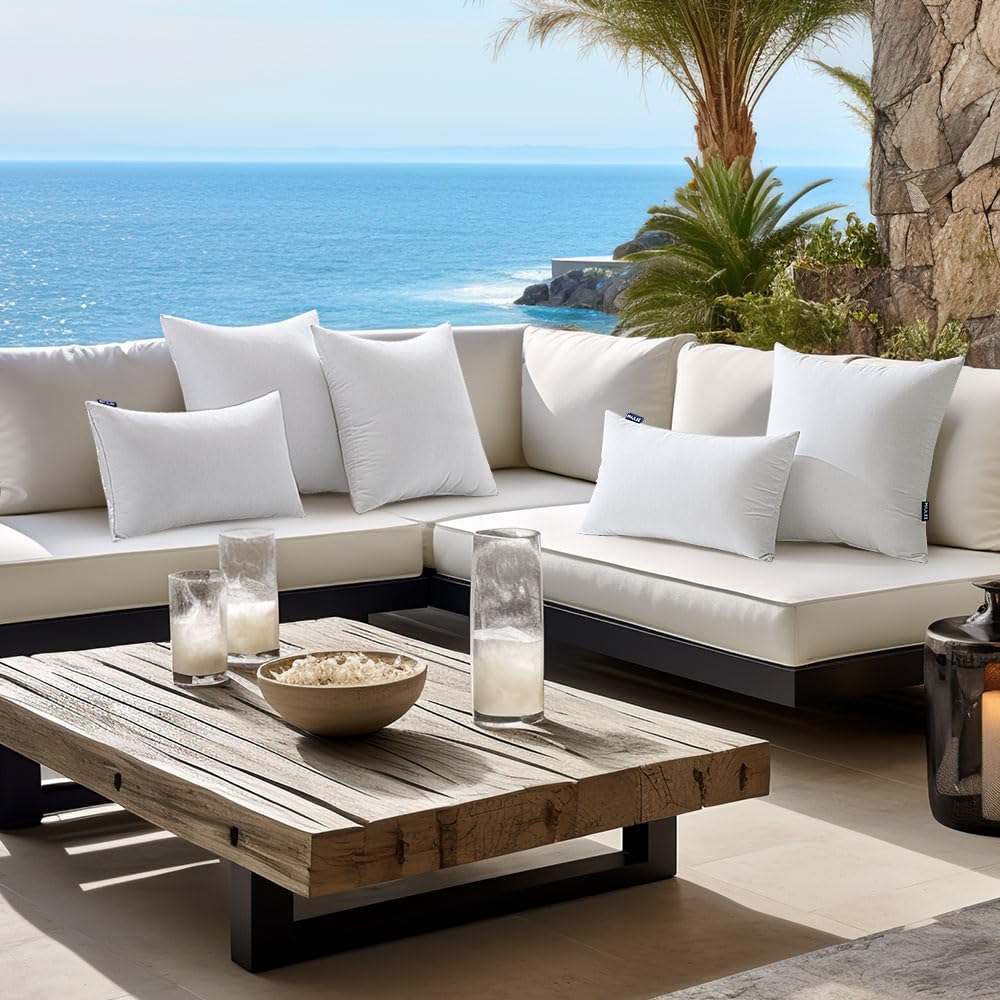 MIULEE pillow inserts with 7D fiber filling resist moisture and rebound well.