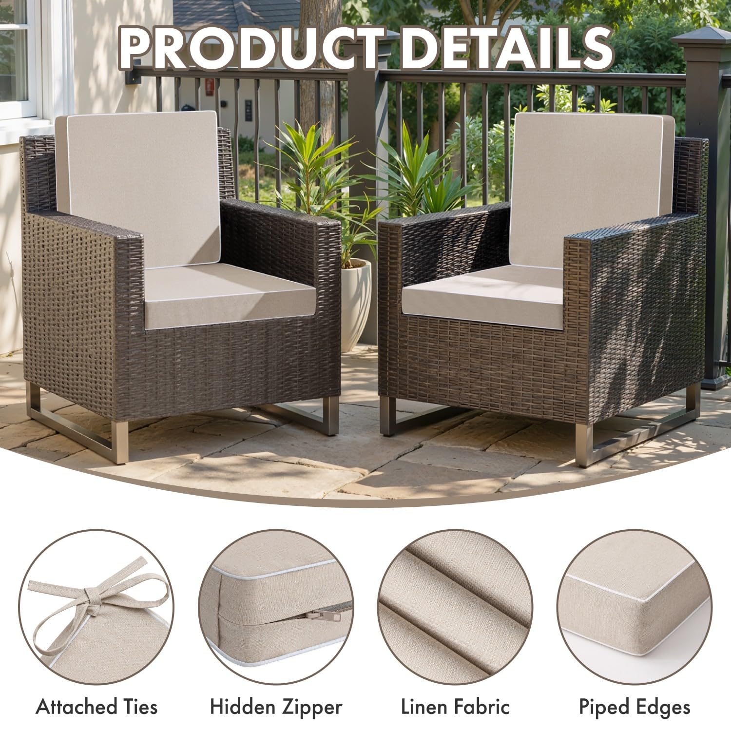 MIULEE cushion closeup reveals fabric texture and color fast weave