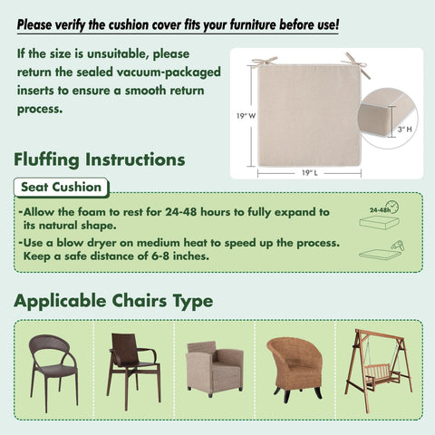 Beige MIULEE cushions in patio environment for a refreshed outdoor space