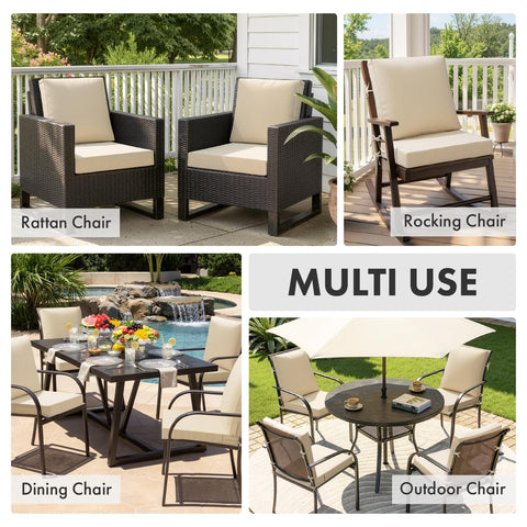 MIULEE seat cushion dimensions 20x20 for versatile patio seating.