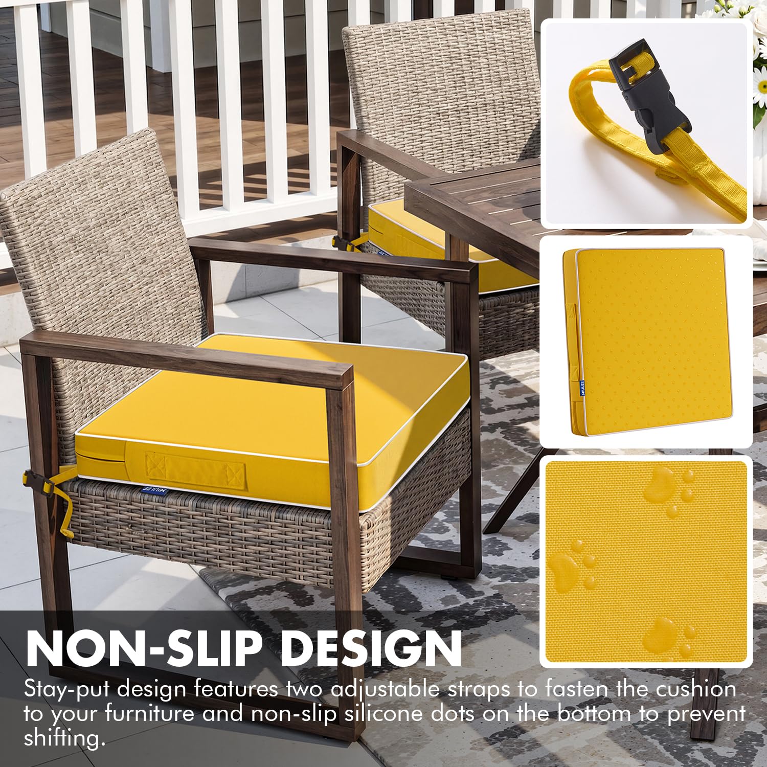 MIULEE cushions include a built-in carry handle for easy transport