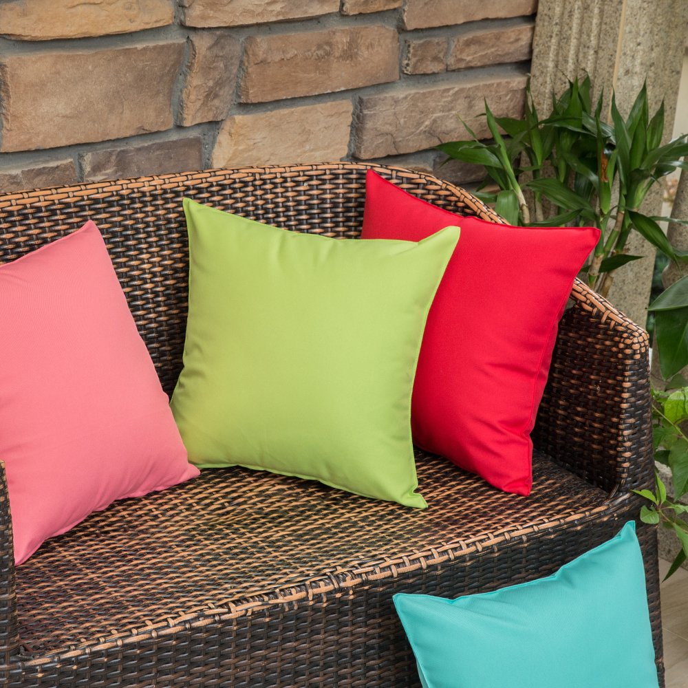 MIULEE durable canvas polyester red pillow cover for garden use.