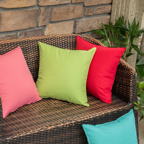 MIULEE durable canvas polyester red pillow cover for garden use.