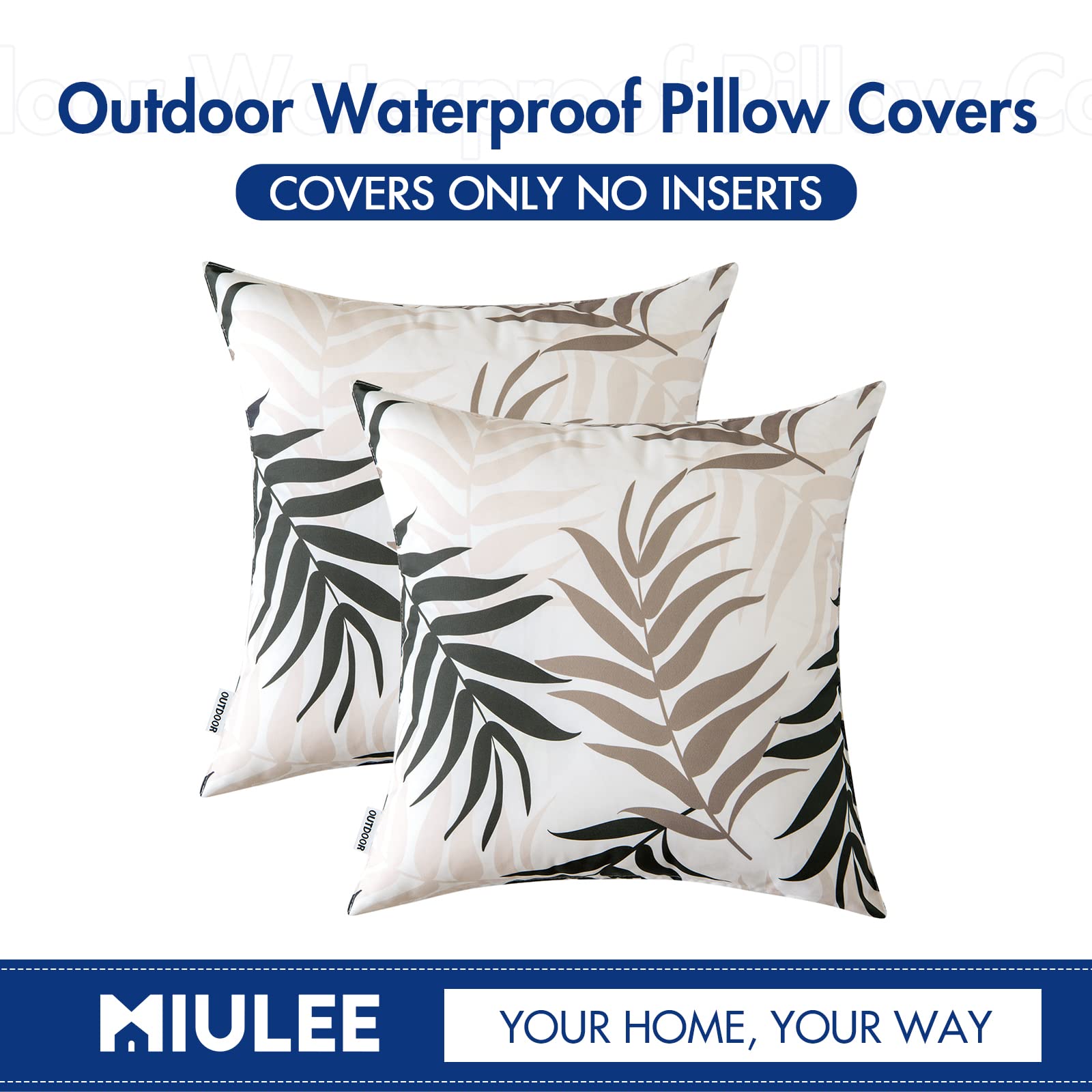 MIULEE easy care pillow cover cleans quickly for outdoor use