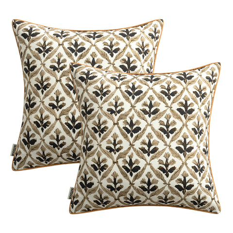 MIULEE garden-side sofa setup with floral pillow cover.