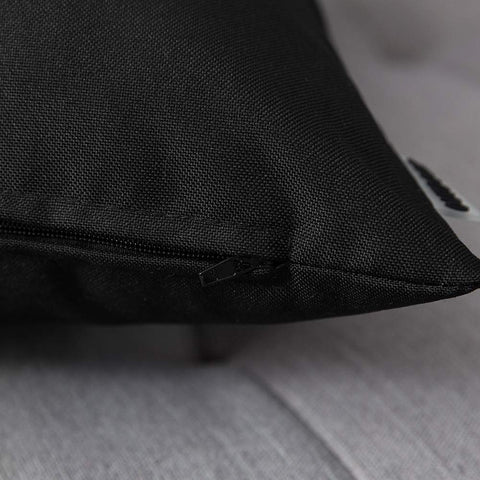 MIULEE hidden zipper pillow cover in black 18x18 design