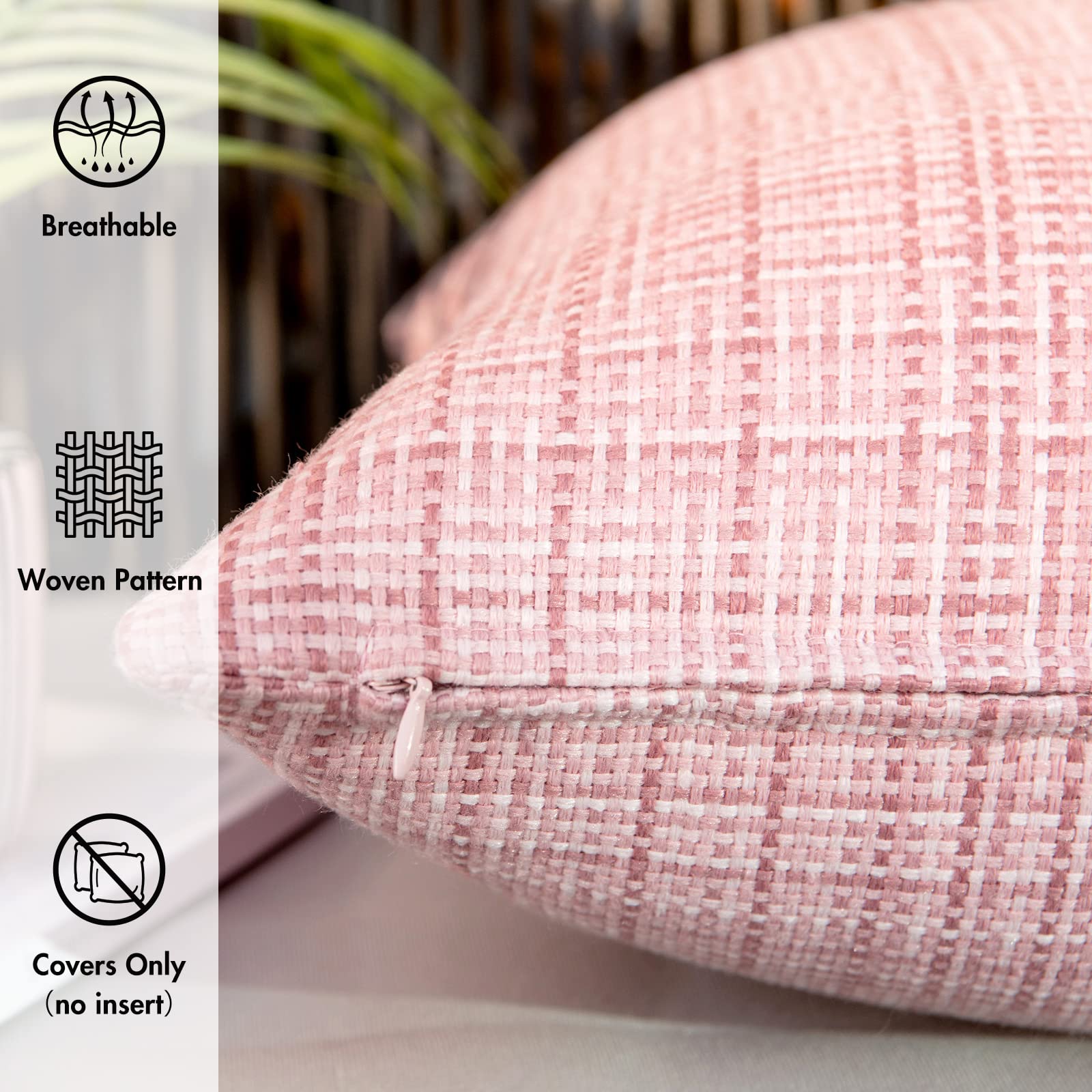 MIULEE invisible zipper edge for easy insert removal and clean look