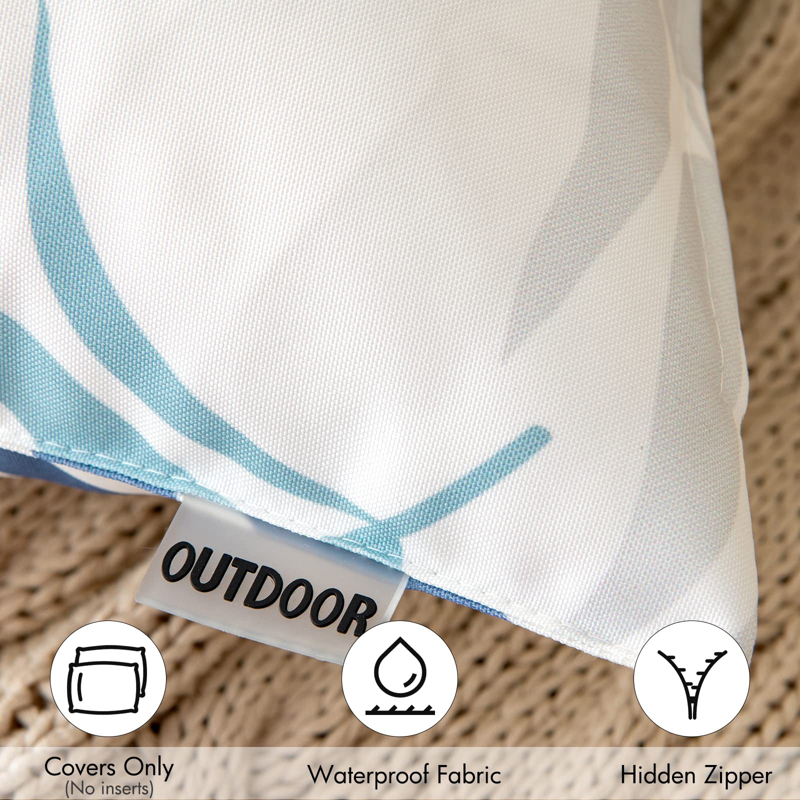 MIULEE leaves pattern pillow cover enhances garden and balcony decor