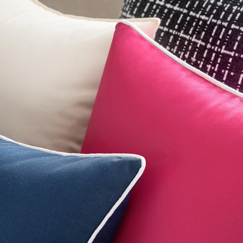 MIULEE navy blue pillow cover with hidden zipper for easy swap.