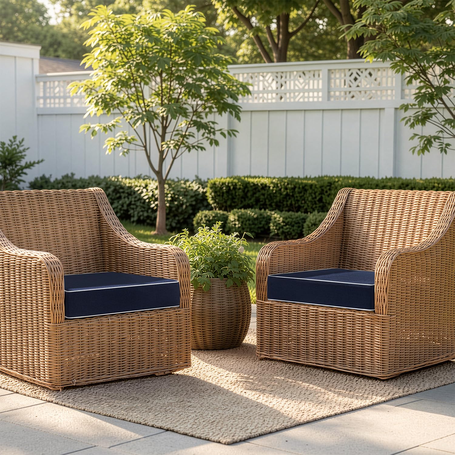 MIULEE navy cushions waterproof outer cover for rain protection