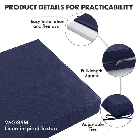 MIULEE cushion with ties secures cushions on any chair