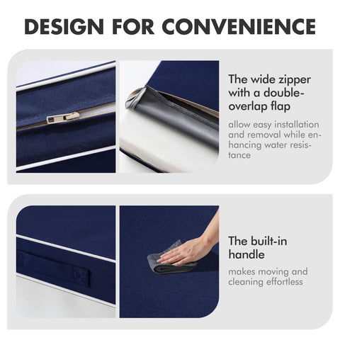 MIULEE navy cushion set fits most patio chairs and loungers