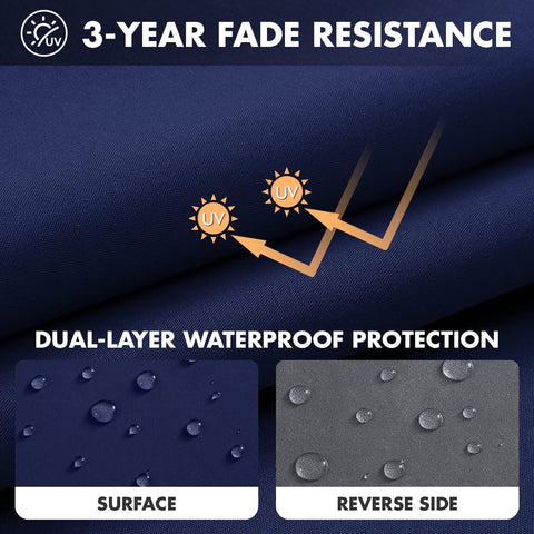 MIULEE cushion edge features DWR coating for rain and spills